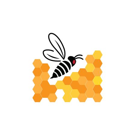 Bee icon Vector Illustration design Logo templateのイラスト素材