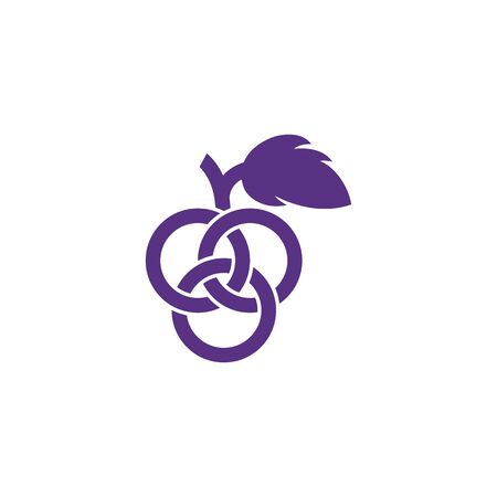Grapes logo template vector icon illustration designのイラスト素材