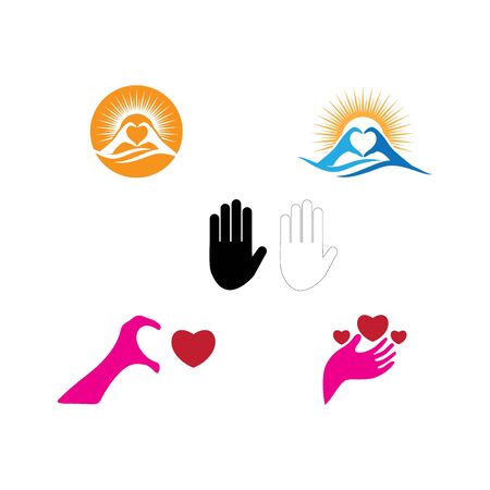 hand icon Vector Illustration design Logo templateのイラスト素材