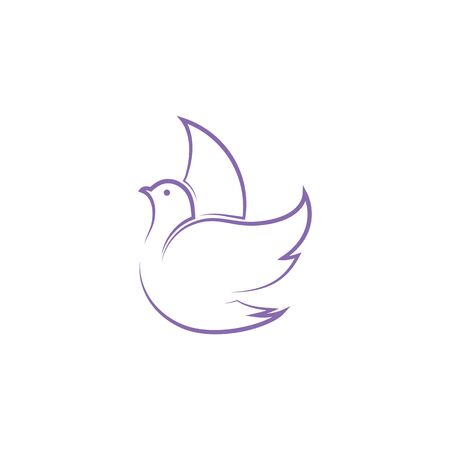 Bird wing Dove Logo Template vector illustrationのイラスト素材