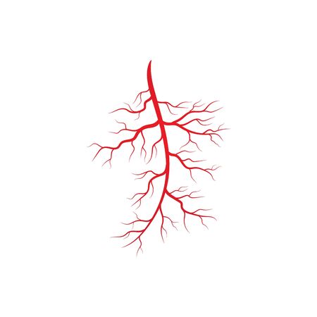 Human veins and arteries illustration design templateのイラスト素材