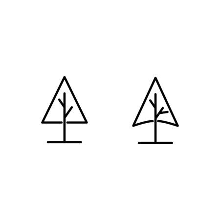 Tree line icon Vector Illustration design templateのイラスト素材