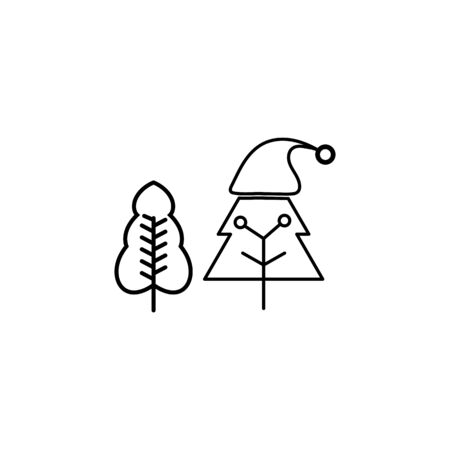 Christmas tree icon Vector Illustration design  templateのイラスト素材