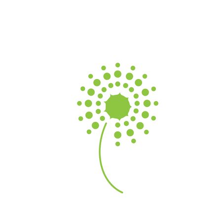 Dandelion icon Vector Illustration design Logo templateのイラスト素材