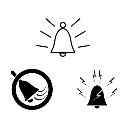 Bell icon Vector Illustration design Logo templateのイラスト素材