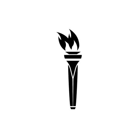Torch icon Vector Illustration design Logo templateのイラスト素材