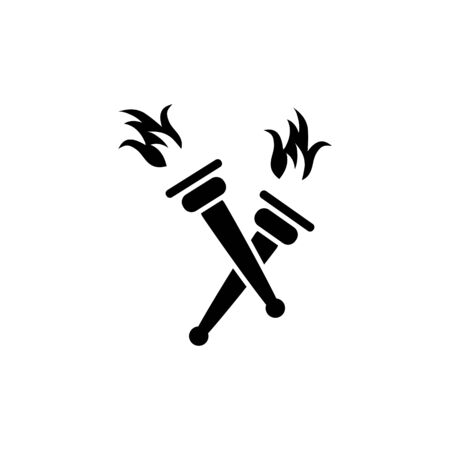 Torch icon Vector Illustration design Logo templateのイラスト素材