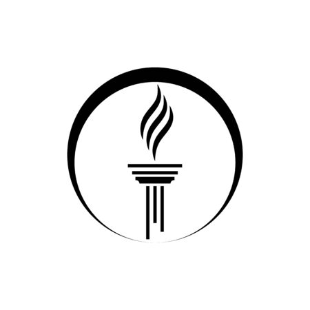 Torch icon Vector Illustration design Logo templateのイラスト素材