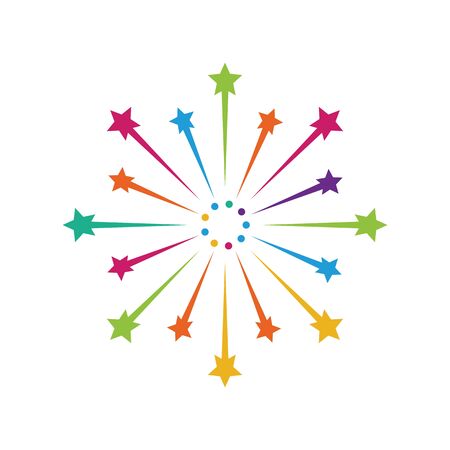 Firework vector icon illustration design templateのイラスト素材