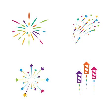 Firework vector icon illustration design templateのイラスト素材
