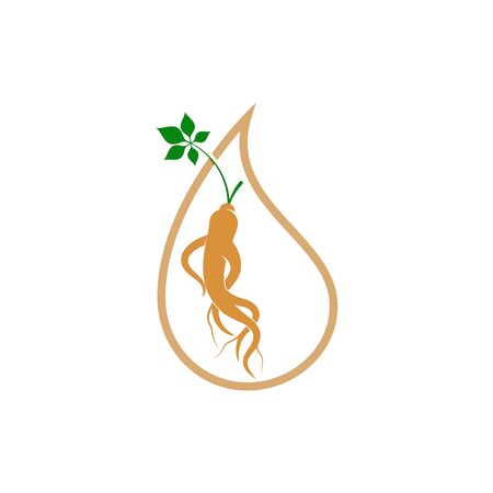 Ginseng vector icon illustration design templateのイラスト素材