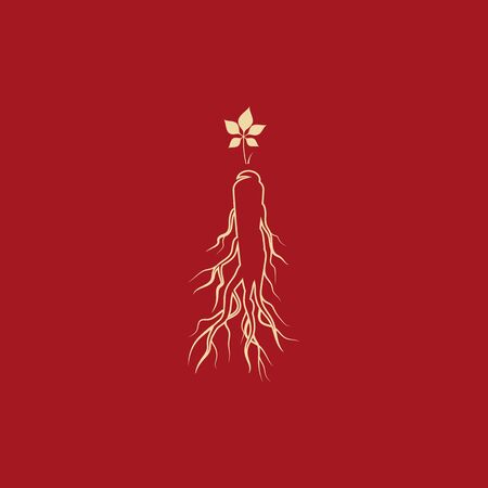 Ginseng vector icon illustration design templateのイラスト素材