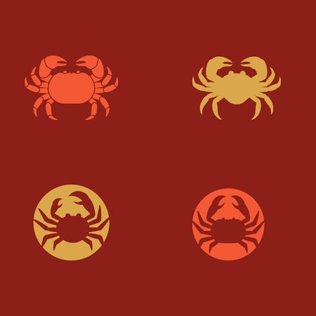 Crab vector icon illustration design templateのイラスト素材