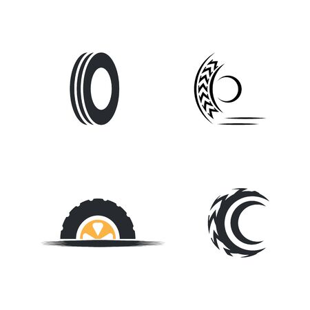 Tire icon Vector Illustration design Logo templateのイラスト素材