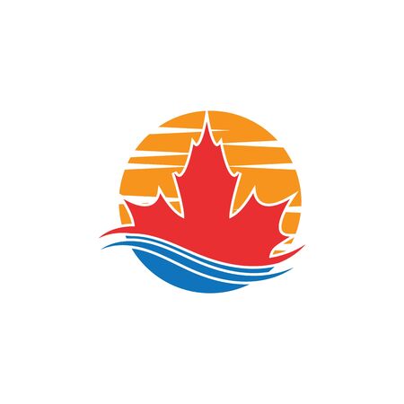 Maple leaf vector illustration design templateのイラスト素材