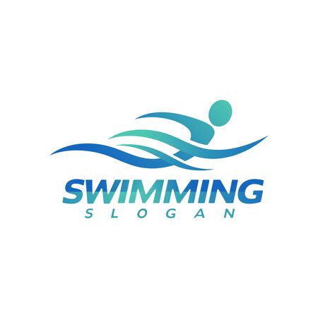 swimming Vector illustration Icon design Templateのイラスト素材