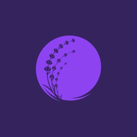 Lavender flower Vector icon illustration design Templateのイラスト素材