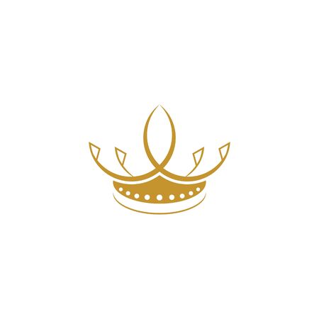 Crown Logo Template vector icon illustration designのイラスト素材