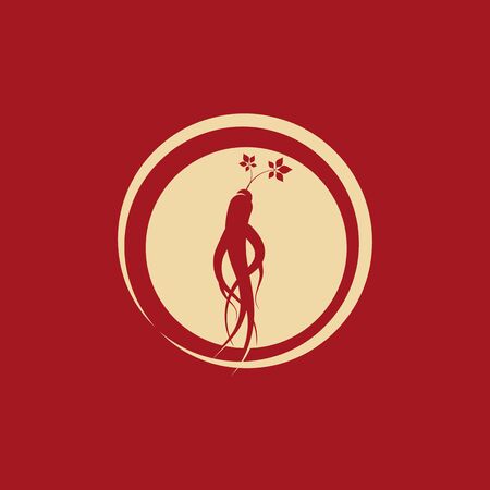 Ginseng vector icon illustration design templateのイラスト素材