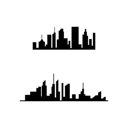 city skyline vector silhouette illustrationのイラスト素材