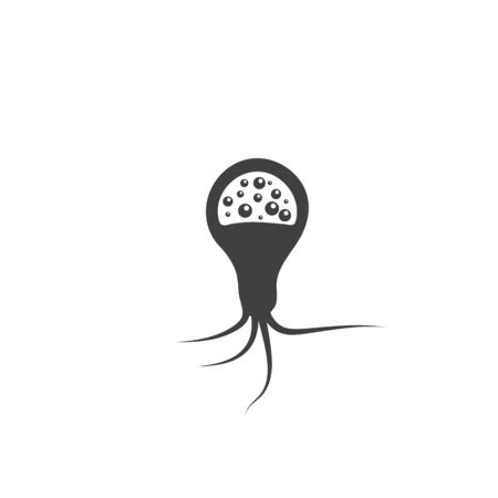 Virus vector illustration icon template designのイラスト素材