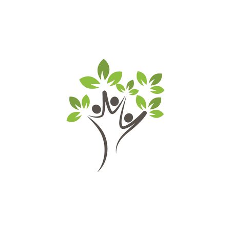 family tree logo template vector illustrationのイラスト素材