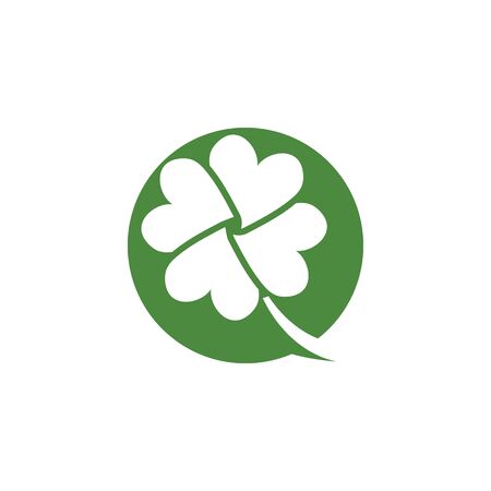 Clover icon Vector Illustration design Logo templateのイラスト素材