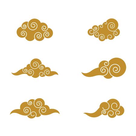 Chinese Cloud template vector icon illustration designのイラスト素材