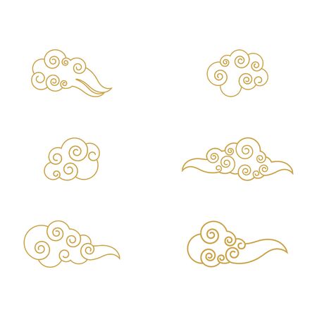 Chinese Cloud template vector icon illustration designのイラスト素材
