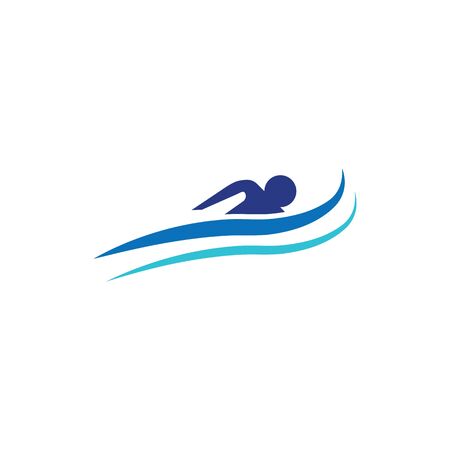 Swimming  icon Vector Illustration design Logo templateのイラスト素材