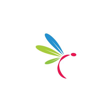 Dragonfly illustration icon design template vectorのイラスト素材