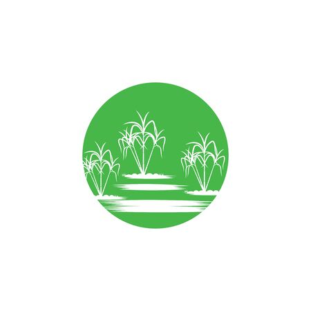 Sugar cane icon Vector Illustration design Logo templateのイラスト素材