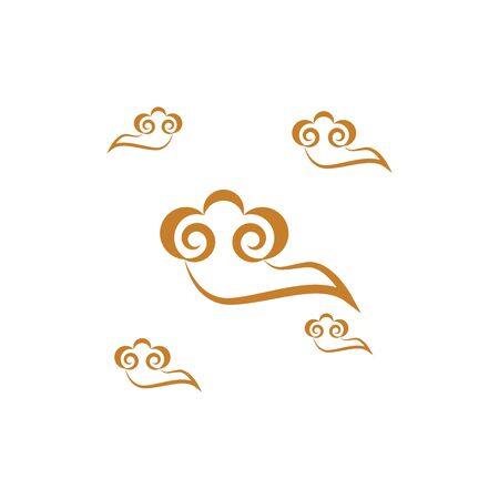 Chinese clouds icon Vector Illustration design Logo templateのイラスト素材