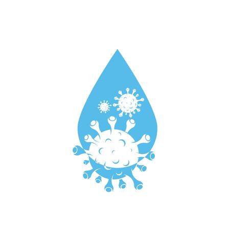 corona Virus vector illustration icon template designのイラスト素材