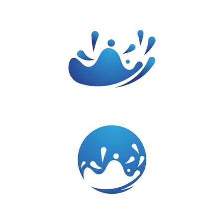 Illustration of Water Splash icon template vectorのイラスト素材