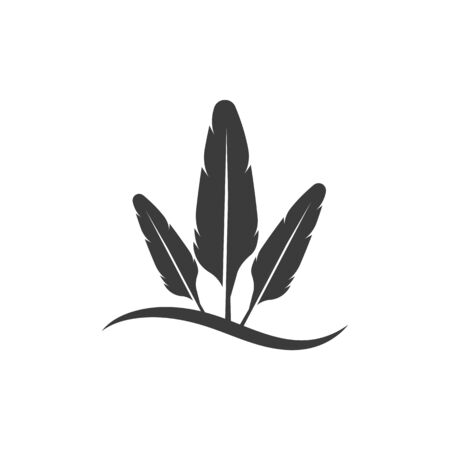 Feather pen icon template Vector illustrationのイラスト素材