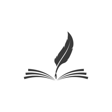 Feather pen icon template Vector illustrationのイラスト素材