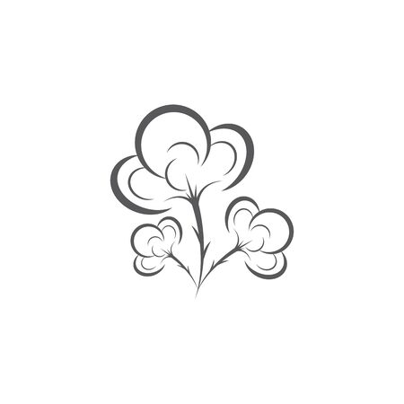Cotton flower vector icon template symbol natureのイラスト素材