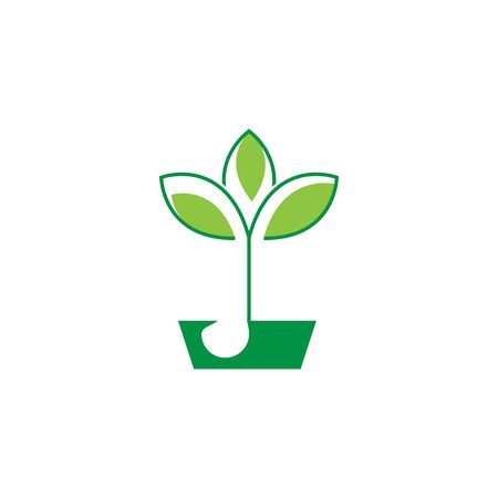 Logos of green Tree leaf ecology nature element vectorのイラスト素材