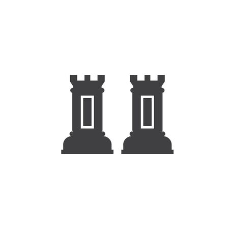 Castle vector illustration icon Template designのイラスト素材