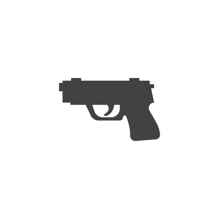 Gun Illustration Template vector icon designのイラスト素材