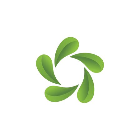 Logos of green Tree leaf ecology nature element vectorのイラスト素材
