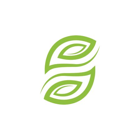 Logos of green Tree leaf ecology nature element vectorのイラスト素材