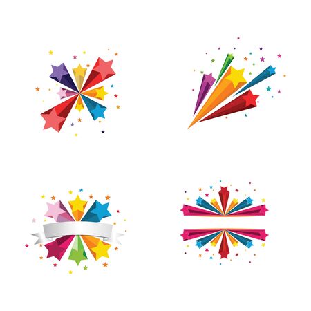 Star Background Template vector illustration designのイラスト素材