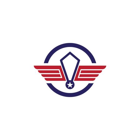 Falcon wing   Template  illustration designのイラスト素材