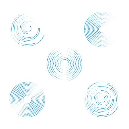 halftone circle dots vector illustration designのイラスト素材