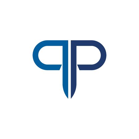 P Letter Logo Template vector illustration designのイラスト素材