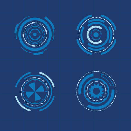 Futuristic user interface illustration design templateのイラスト素材