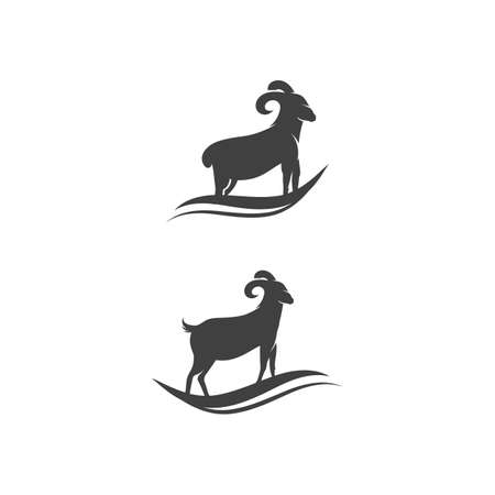 Goat Template vector icon illustration designのイラスト素材