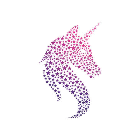 Unicorn Logo icon vector illustration design template